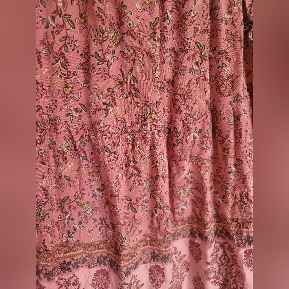Davi & Dani 2XL Floral Pink Blouse 100% Rayon - Picture 3 of 8